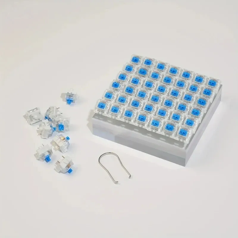 50/100 interrupteurs mécaniques pour clavier, bleus, noirs, rouges et bruns, à tige croisée, échangeables à chaud, avec extracteur de touches inclus pour projets DIY