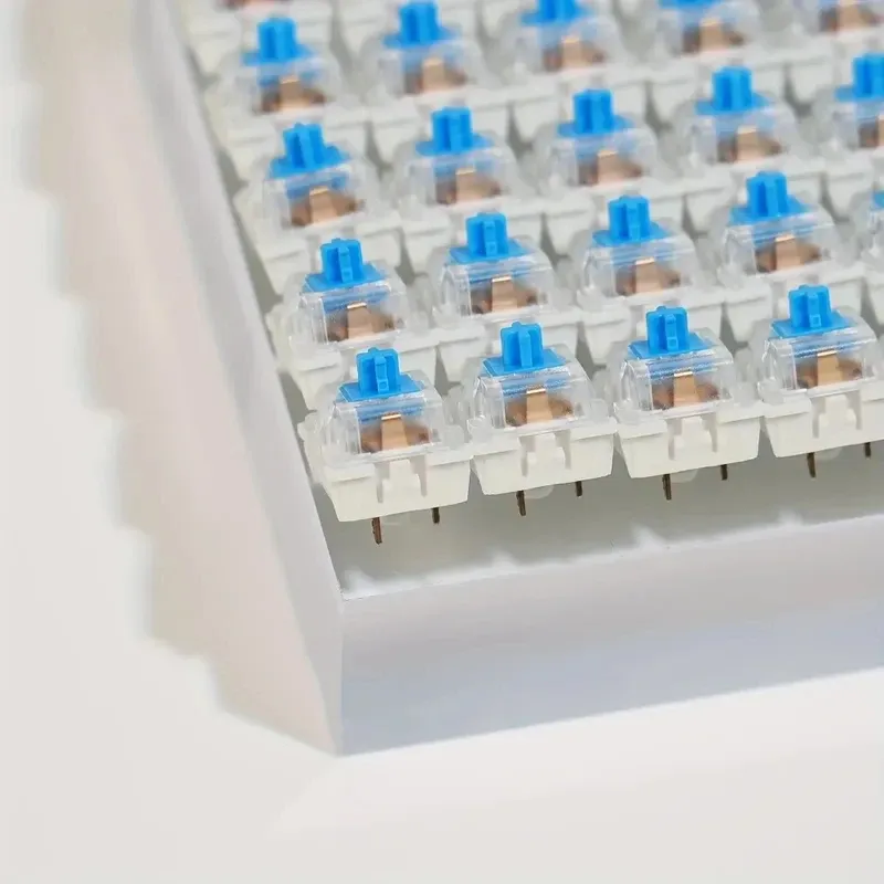 50/100 interrupteurs mécaniques pour clavier, bleus, noirs, rouges et bruns, à tige croisée, échangeables à chaud, avec extracteur de touches inclus pour projets DIY 2