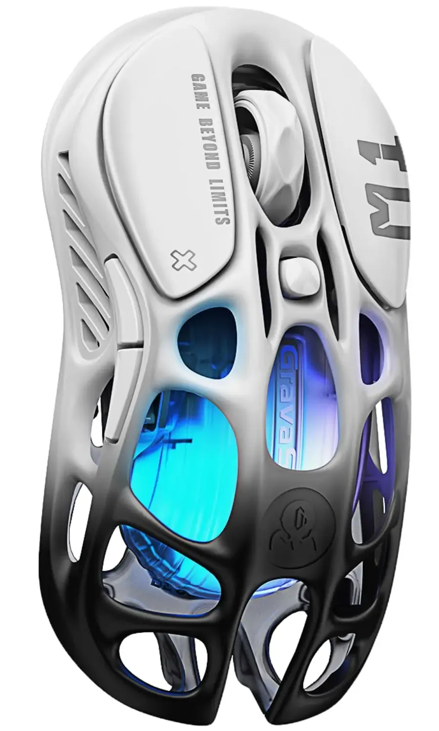 Souris de jeu sans fil GravaStar Mercury M1 Pro 100 % originale, 26 000 DPI, filaire / 2,4 GHz / Bluetooth, GLOWSYNC RGB 8
