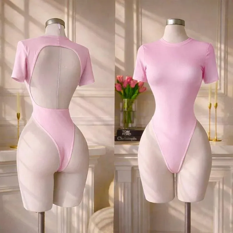Body dos nu pour femme, uni, coupe confortable 7