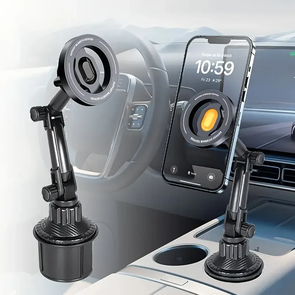 Support de téléphone magnétique installé dans une voiture