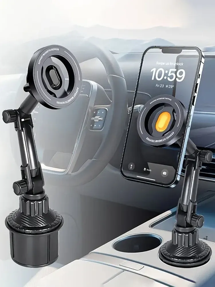 Support magnétique auto, mise en situation