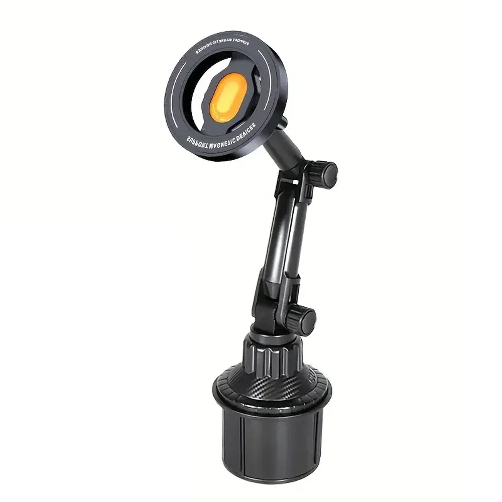 Support de téléphone magnétique pour voiture, installation sur porte-gobelet, compatible MagSafe pour iPhone 16, 15, 14, 13, 12, Samsung, Xiaomi, rotation à 360° 7