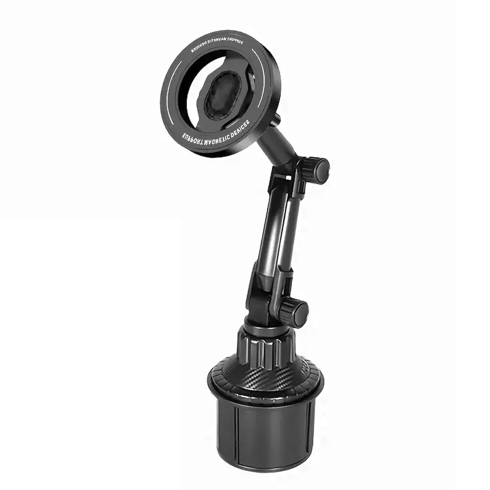 Support de téléphone magnétique pour voiture, installation sur porte-gobelet, compatible MagSafe pour iPhone 16, 15, 14, 13, 12, Samsung, Xiaomi, rotation à 360° 8