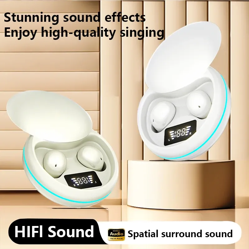 Écouteurs sans fil Y20 pour le sommeil, Bluetooth 5.4, intra-auriculaires, mini écouteurs TWS invisibles, casque stéréo Hi-Fi 6