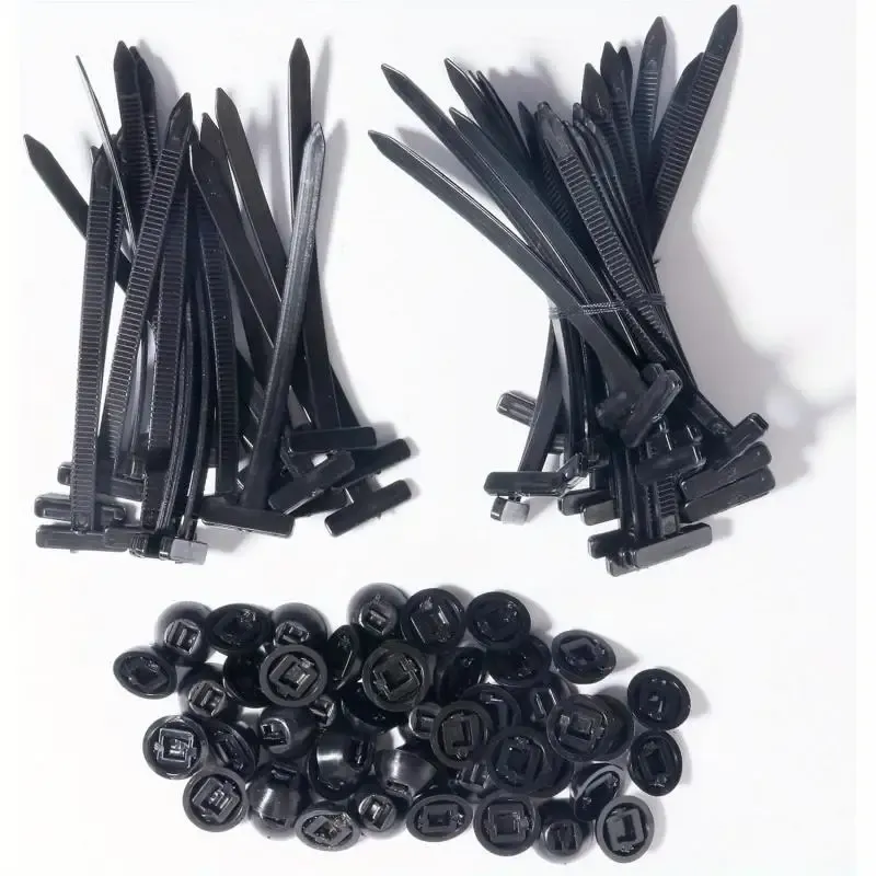 Attaches de câble en nylon universelles, gros plan