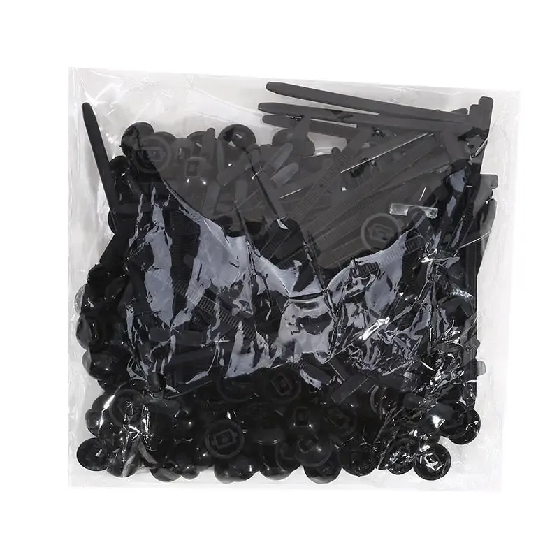 Attaches de câble en plastique, 50/100 pièces, enveloppe en nylon, clips de fixation fixes, fixation de tuyau de voiture, sangle à fermeture éclair, câble en nylon réutilisable autobloquant 7