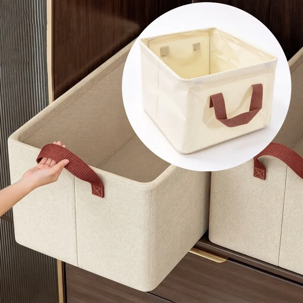 Boîte de rangement pliable en tissu pour la maison – Organisateur de garde-robe pour vêtements et pantalons, empilable - Image 1