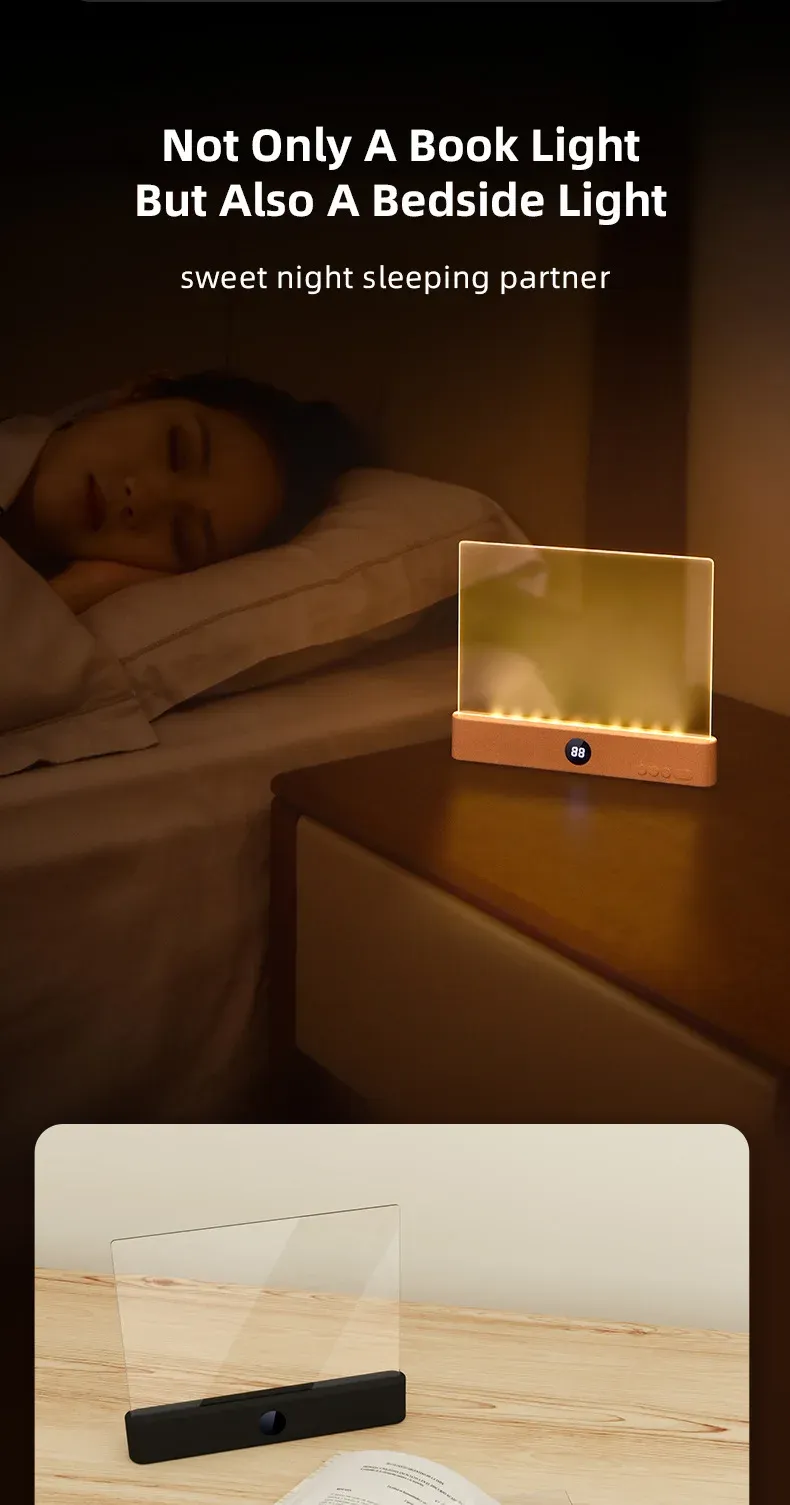Lampe LED allumée dans un intérieur chaleureux
