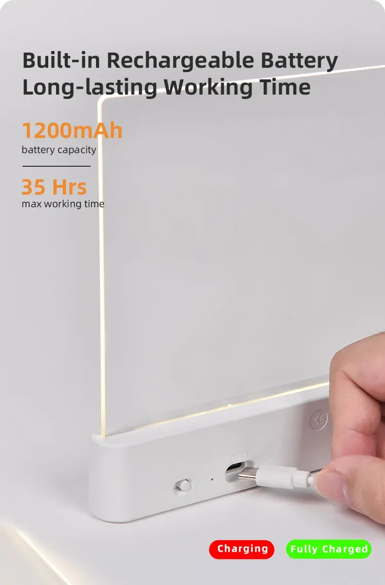 Lampe LED vue de profil