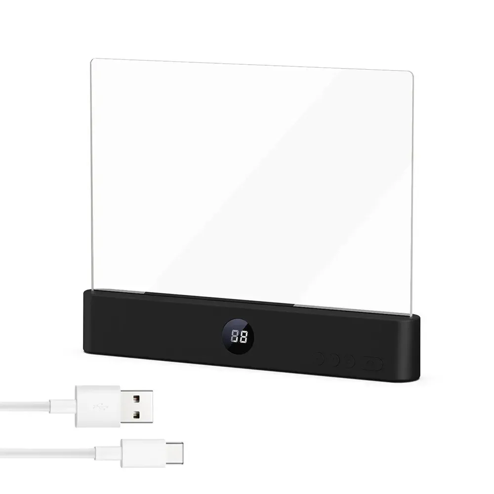 Lampe de lecture LED à panneau plat, protection des yeux, vision nocturne, rechargeable, pour étudiants, utilisation en intérieur, 2 en 1, lampes de nuit 7