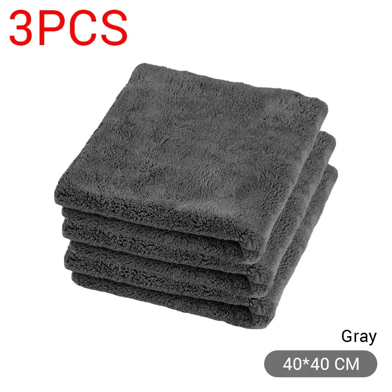 Lot de serviettes en microfibre 1, 3, 6 ou 9 pièces, 40 x 40 cm, pour le nettoyage de la maison et de la voiture 7