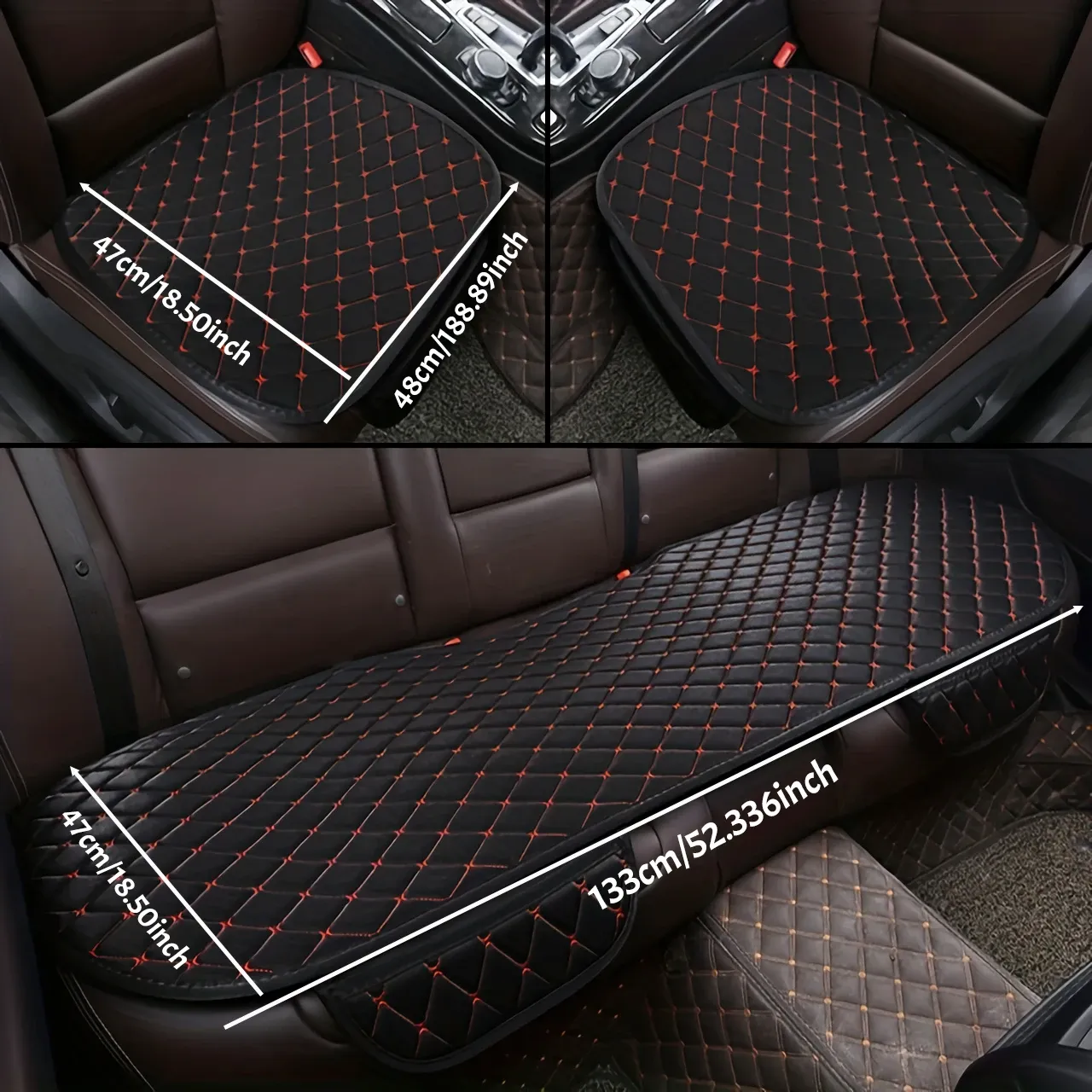 Housse de siège auto universelle 3 pièces, coussin de protection respirant et confortable 2
