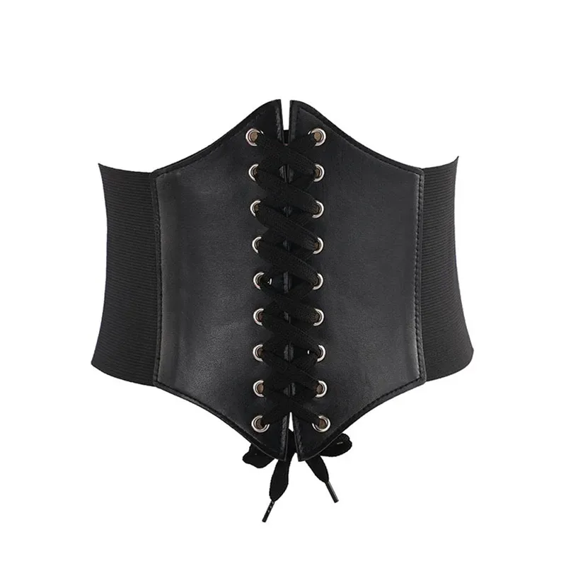 Corset femme gainant amincissant sexy, ceinture large en cuir, ceinture-corset taille haute pour femme 3