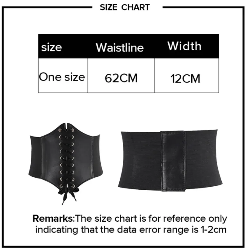 Corset femme gainant amincissant sexy, ceinture large en cuir, ceinture-corset taille haute pour femme 6
