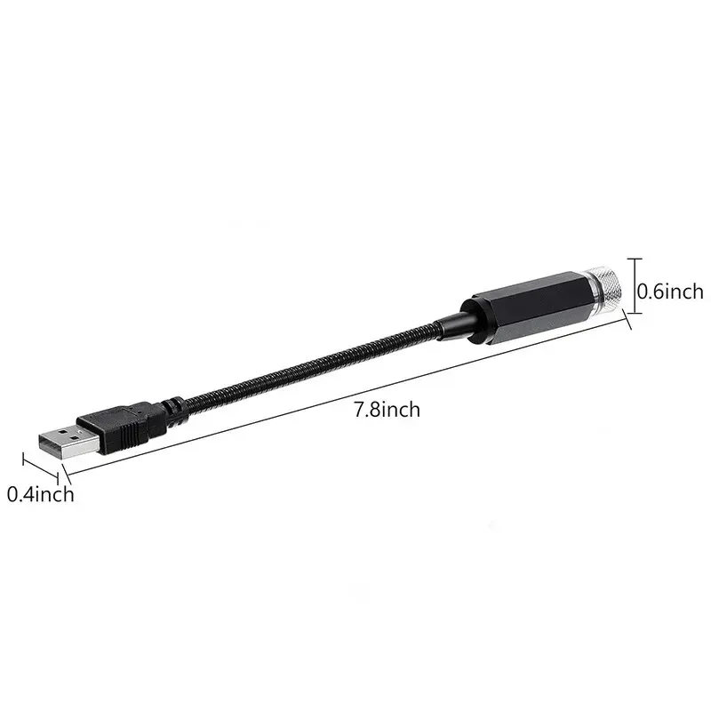 Lampe LED ciel étoilé pour voiture, projecteur laser galaxie alimenté en USB 5V, éclairage d'ambiance pour toit et plafond de chambre 3
