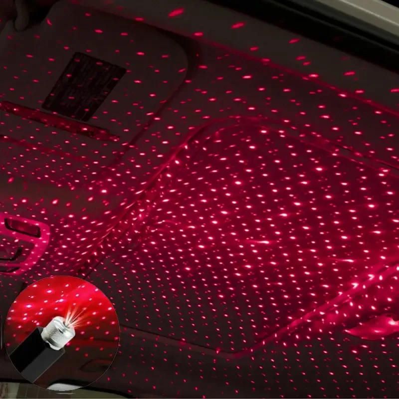 Lampe LED ciel étoilé pour voiture, projecteur laser galaxie alimenté en USB 5V, éclairage d'ambiance pour toit et plafond de chambre 6