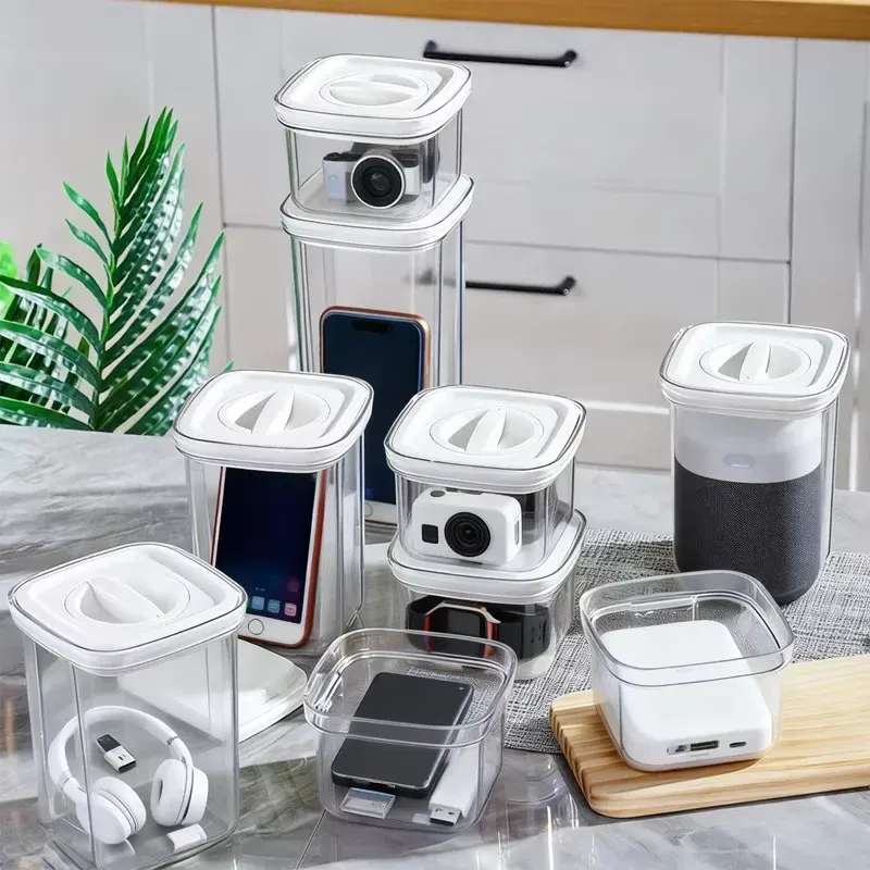 Boîte de rangement pour commutateurs, détail des compartiments