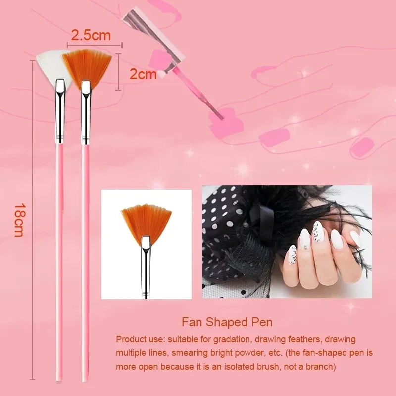 Ensemble de pinceaux pour nail art, 15 pièces, pinceaux à ongles pour gel UV, lignes et rayures, peinture, dessin, stylos à fleurs, outils de manucure professionnels 4