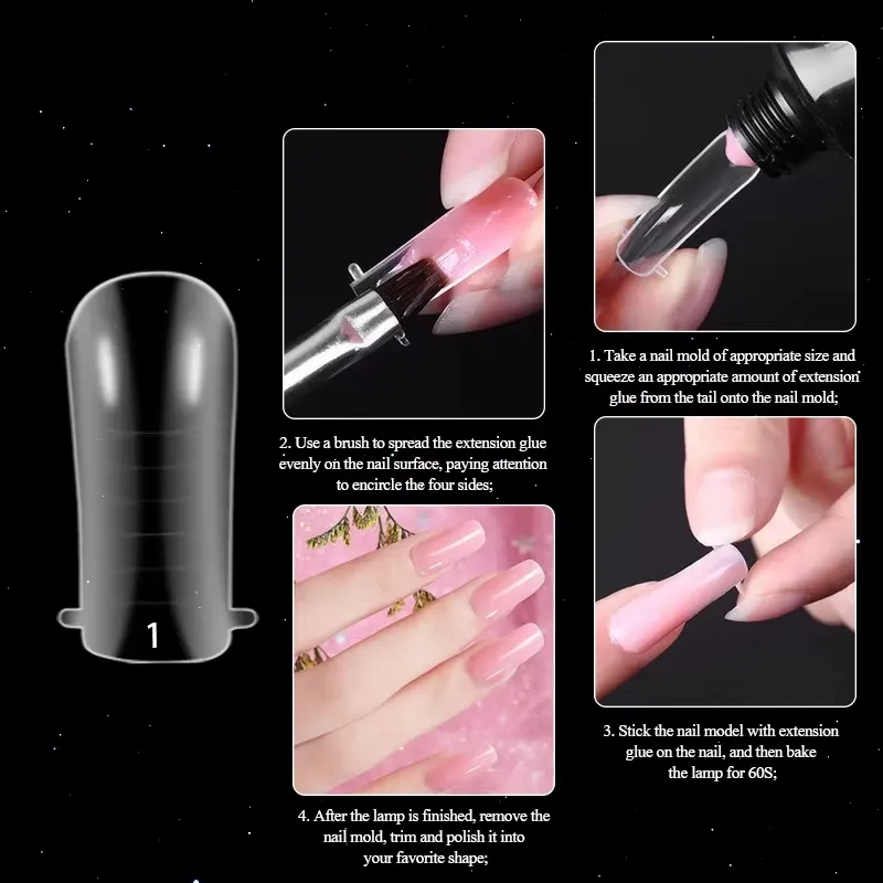 Création de nail art avec le kit de pinceaux