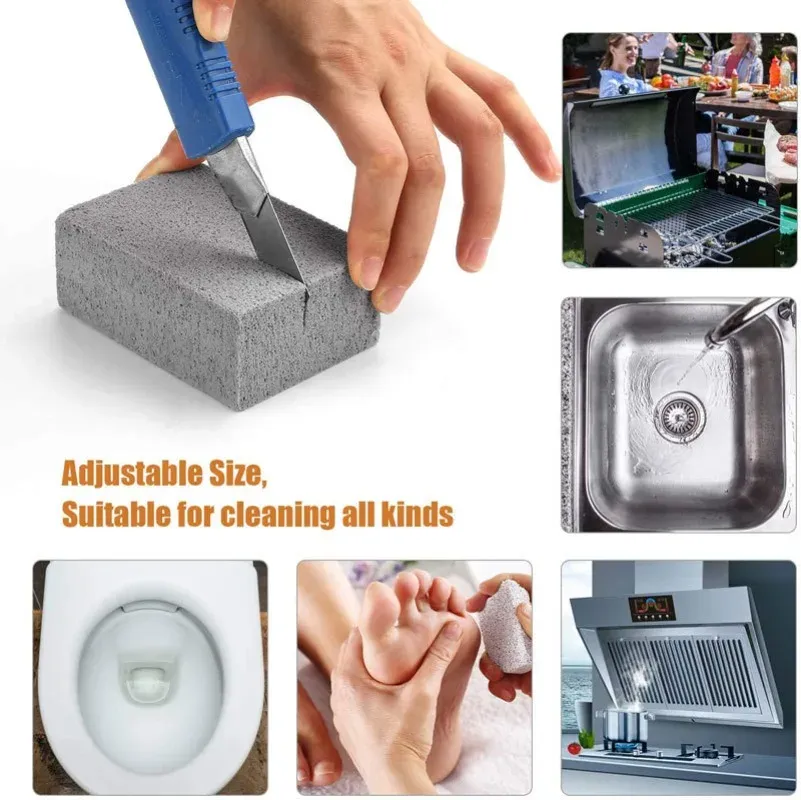 Brosse et bloc de nettoyage en pierre ponce pour gril de barbecue 3