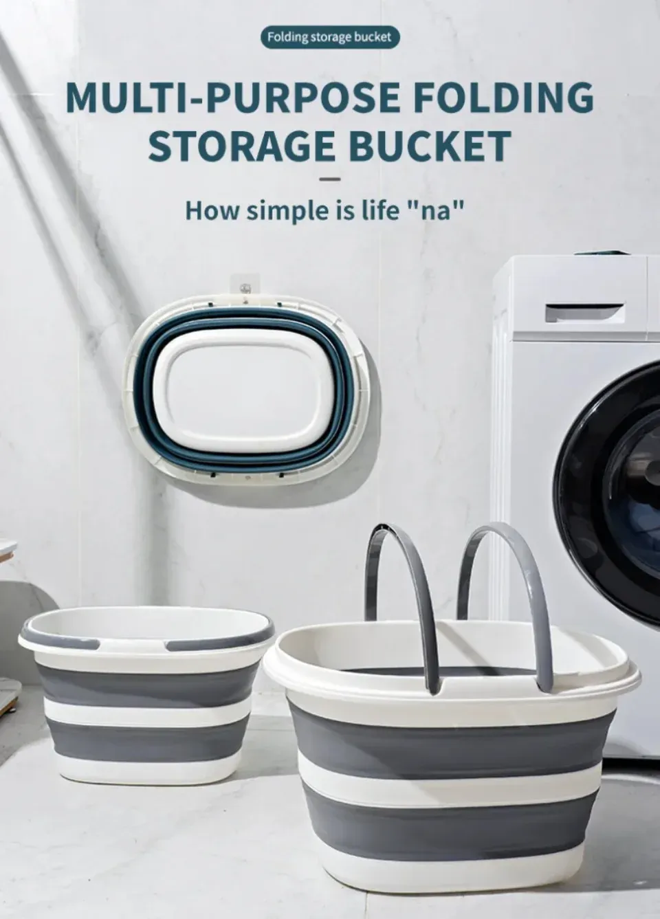 Seau à linge pliable vue principale