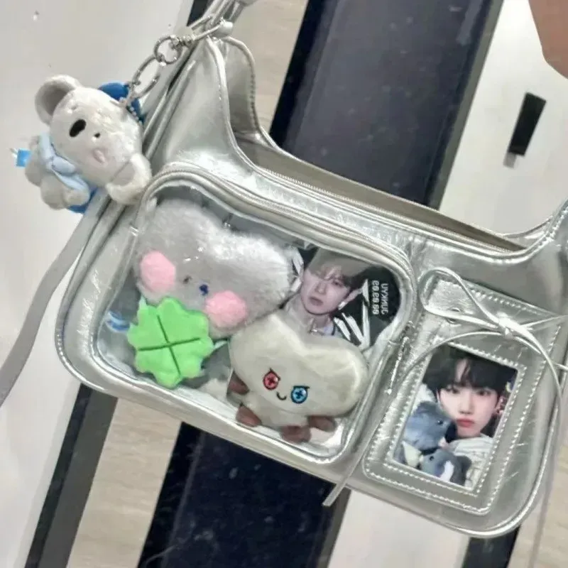 Sac Ida transparent pour femme, sac bandoulière de style japonais pour étudiante 2