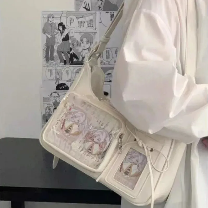 Sac Ida transparent pour femme, sac bandoulière de style japonais pour étudiante 4