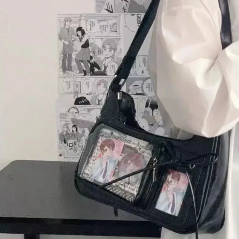 Sac Ida transparent pour femme, sac bandoulière de style japonais pour étudiante 5