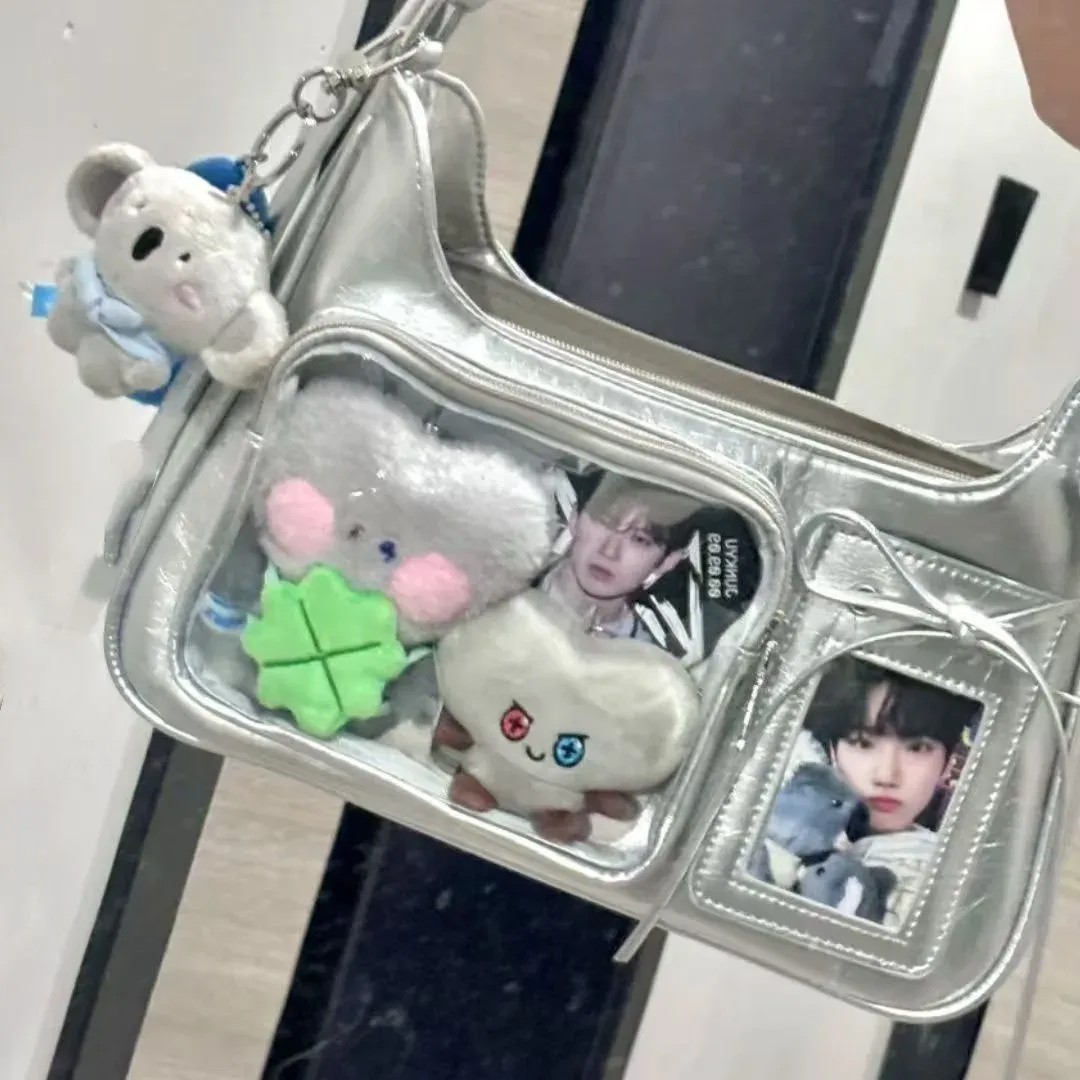 Sac Ida transparent pour femme, sac bandoulière de style japonais pour étudiante 7