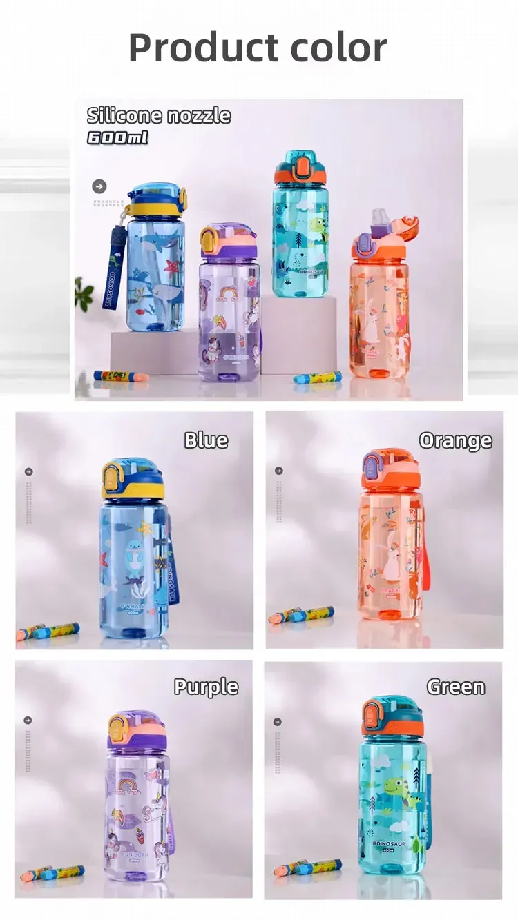 Gourde dinosaure pour enfants, vue complète