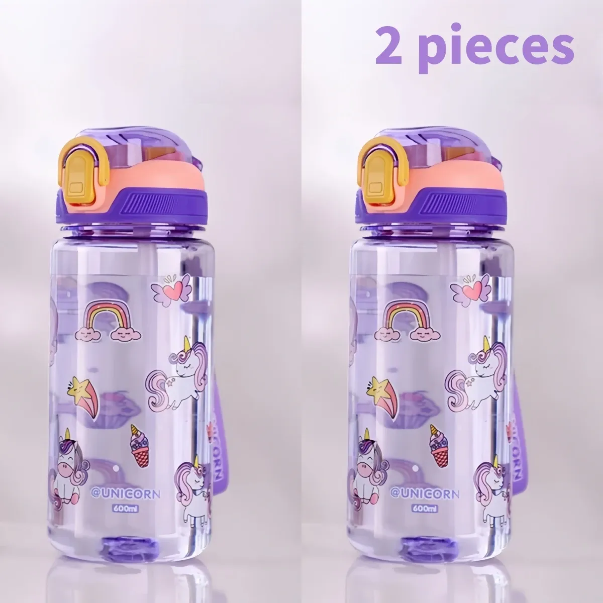 Gourde dinosaure 600 ml pour enfants, tasse à bec et paille en silicone, étanche 11