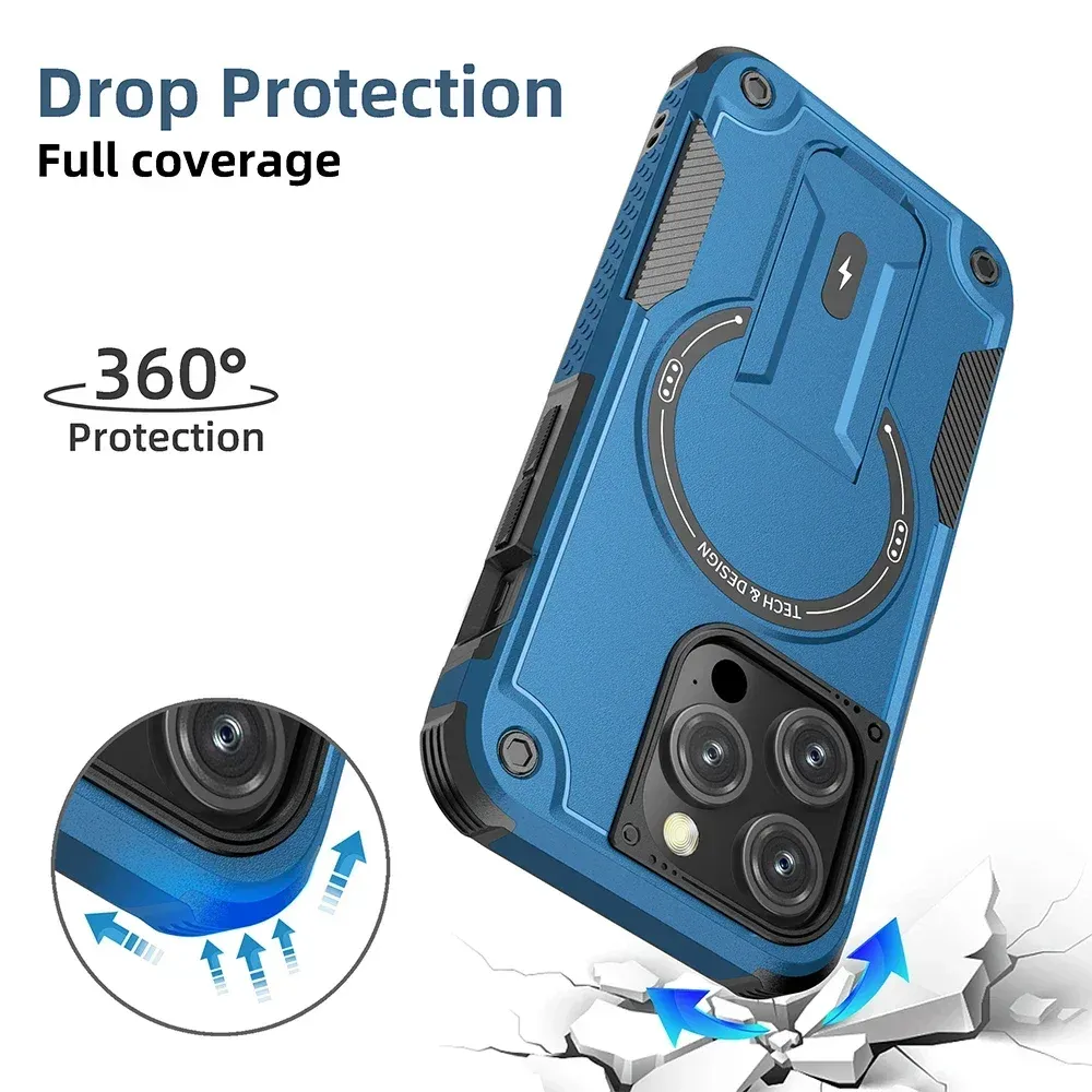 Coque transparente avec compatibilité MagSafe et protection antichoc pour iPhone 11 à 17 (Pro, Pro Max, Plus) 2