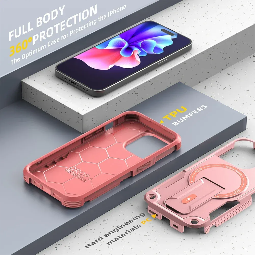 Coque transparente avec compatibilité MagSafe et protection antichoc pour iPhone 11 à 17 (Pro, Pro Max, Plus) 5