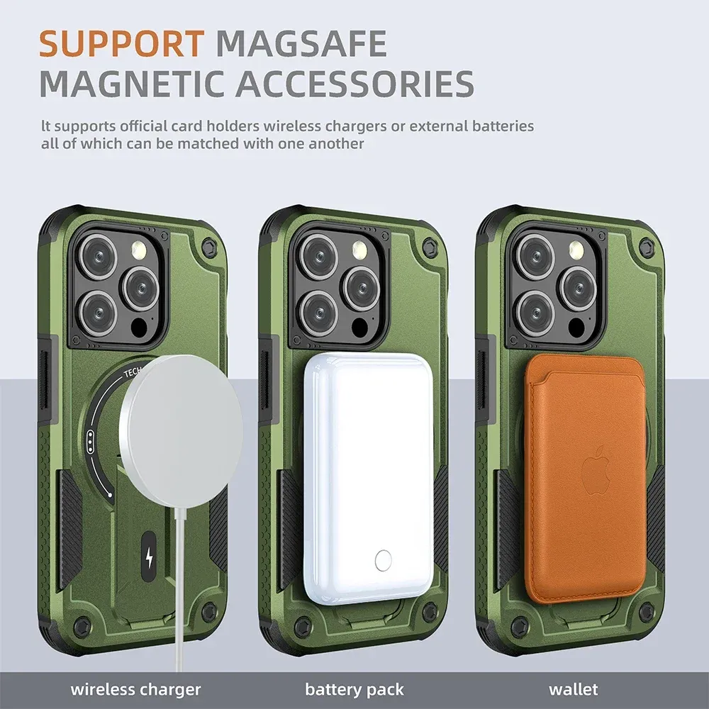 Coque transparente avec compatibilité MagSafe et protection antichoc pour iPhone 11 à 17 (Pro, Pro Max, Plus) 6