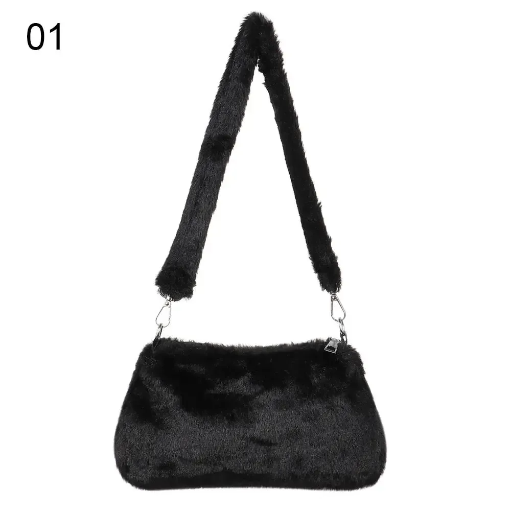 Sac à bandoulière décontracté en peluche à imprimé léopard pour femme 11