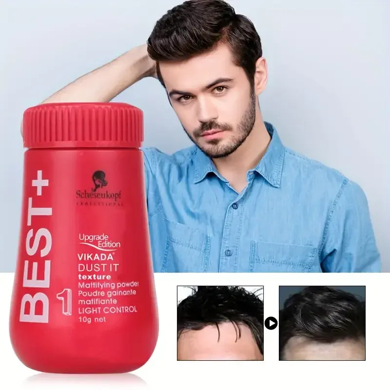 Application de la poudre coiffante sur les cheveux
