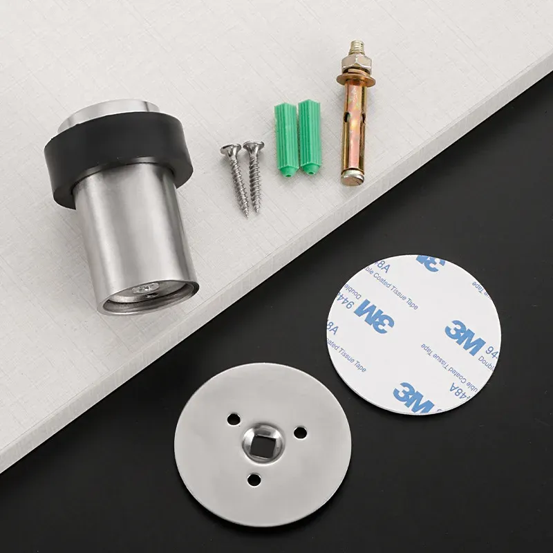Butée de porte en caoutchouc avec joints en acier inoxydable, protection de sécurité et dosseret de nettoyage 4