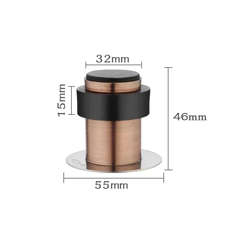Butée de porte en caoutchouc avec joints en acier inoxydable, protection de sécurité et dosseret de nettoyage 7