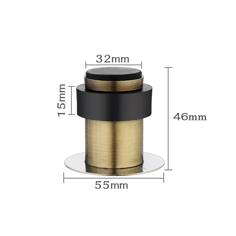 Butée de porte en caoutchouc avec joints en acier inoxydable, protection de sécurité et dosseret de nettoyage 8