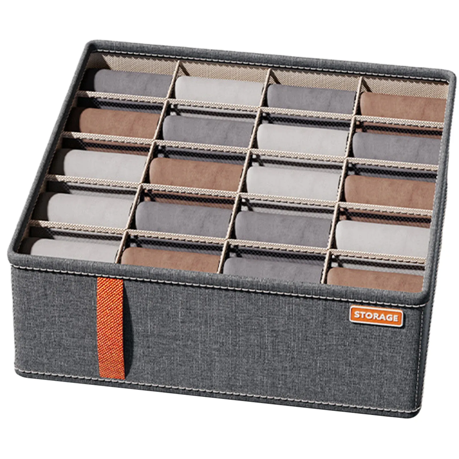 Organisateur de garde-robe à 6 à 20 compartiments pour vêtements, pantalons, jeans, sous-vêtements, soutiens-gorge et chaussettes 6