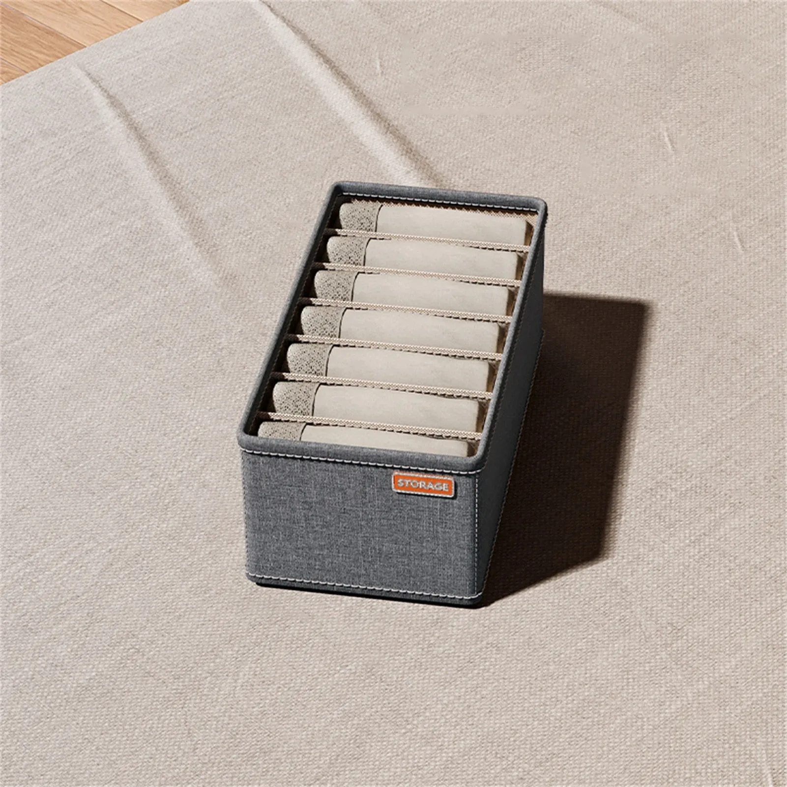 Organisateur de garde-robe à 6 à 20 compartiments pour vêtements, pantalons, jeans, sous-vêtements, soutiens-gorge et chaussettes 8