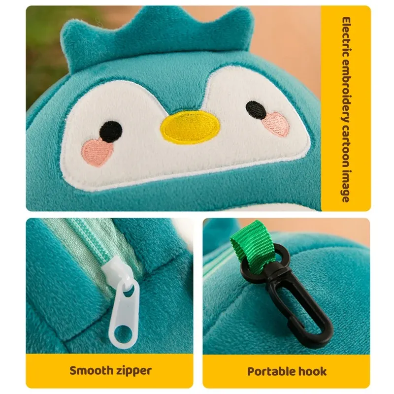 Oreiller de voyage 2 en 1 en peluche, présentation