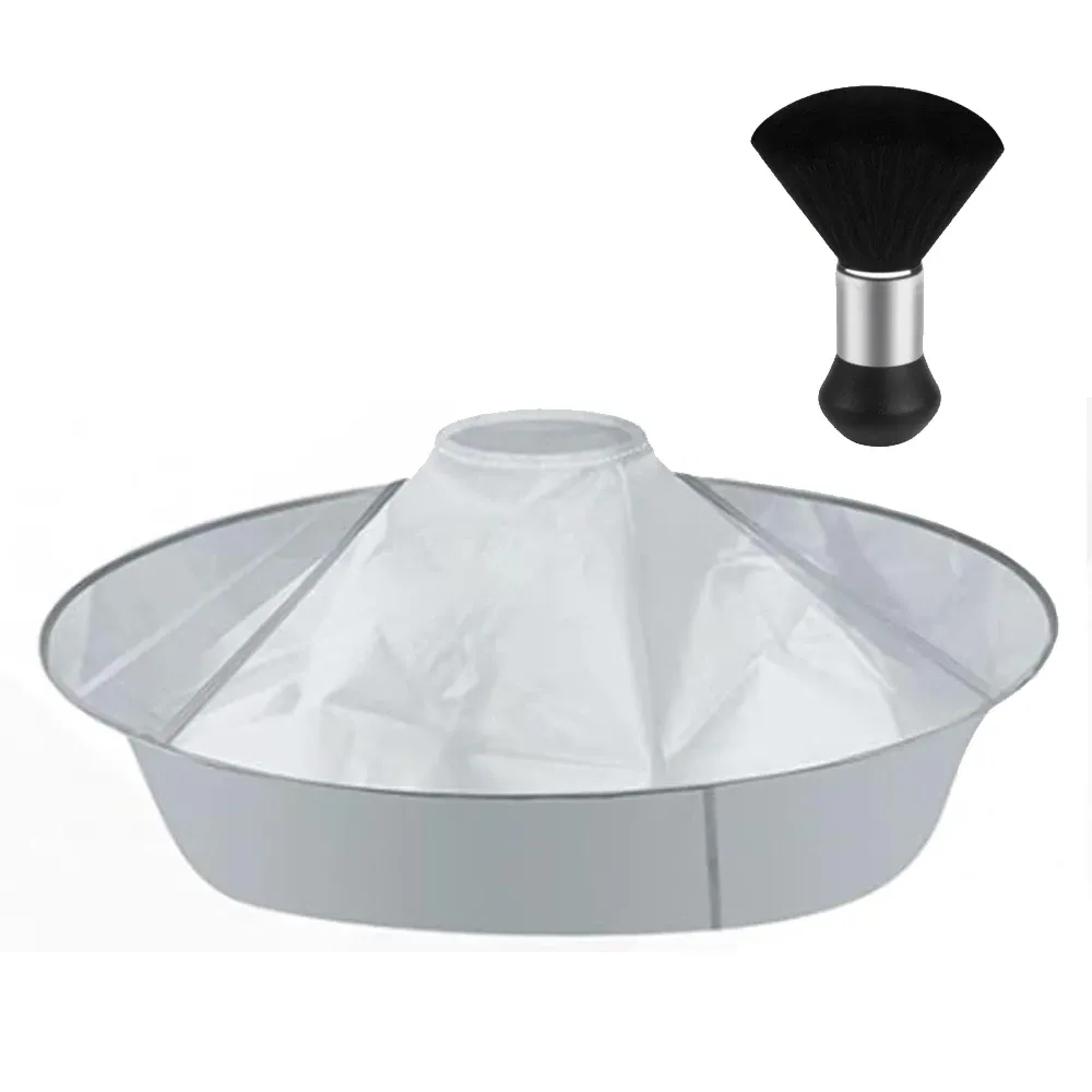 Cape de coiffure imperméable en forme de parapluie avec attrape-mèches, réutilisable, pour adultes 8