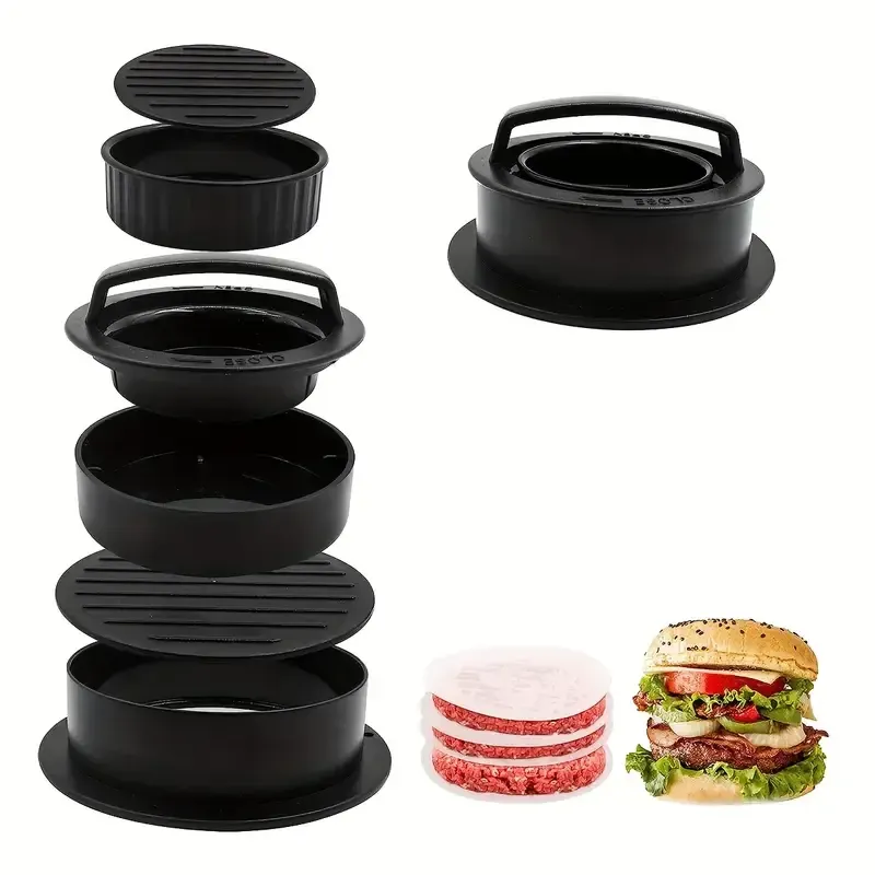 Presse à hamburgers en situation d'utilisation