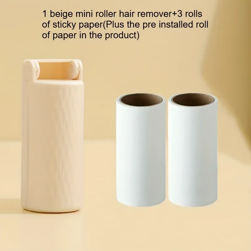 Lot de 4 ou 6 rouleaux anti-poussière et anti-poils pour animaux, mini, portables et pliables, 180 feuilles ultra-adhésives et amovibles 10