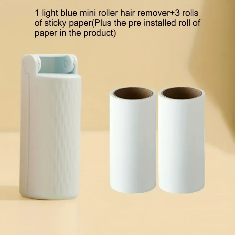 Lot de 4 ou 6 rouleaux anti-poussière et anti-poils pour animaux, mini, portables et pliables, 180 feuilles ultra-adhésives et amovibles 11