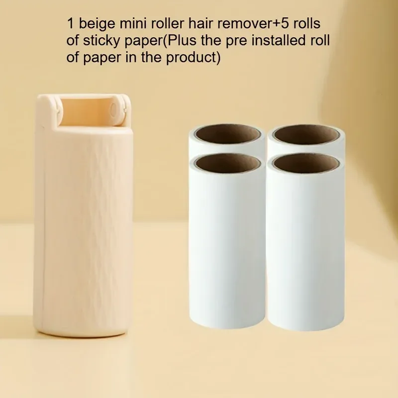 Lot de 4 ou 6 rouleaux anti-poussière et anti-poils pour animaux, mini, portables et pliables, 180 feuilles ultra-adhésives et amovibles 13