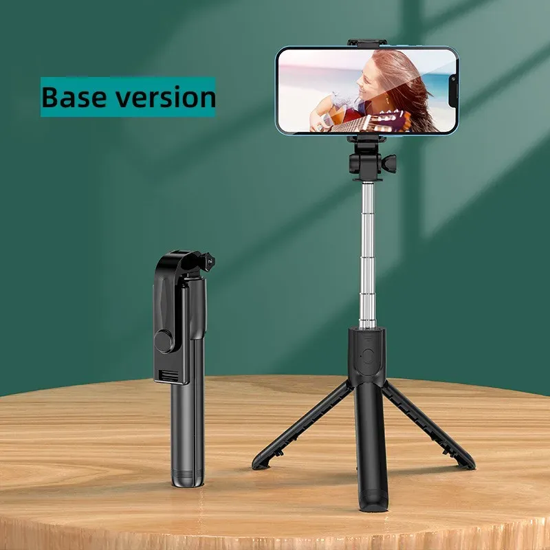 Trépied perche à selfie pour smartphone avec télécommande Bluetooth sans fil et support de téléphone avec lumière d'appoint 12