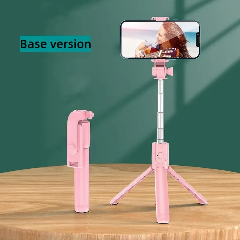 Trépied perche à selfie pour smartphone avec télécommande Bluetooth sans fil et support de téléphone avec lumière d'appoint 9